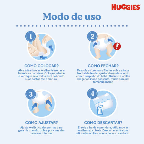 Fralda Huggies Natural Care RN - 34 fraldas